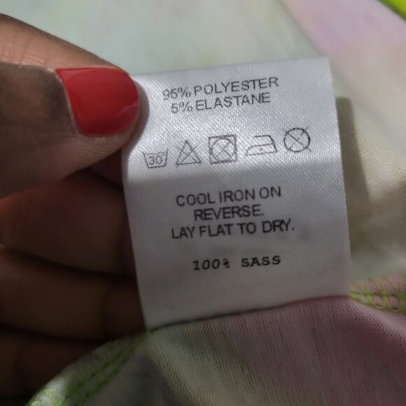 ASOS Freaky Alien Dress Green Tie Dye Oversized Shirt Graphic Mini Neon Size 2 - Picture 13 of 16